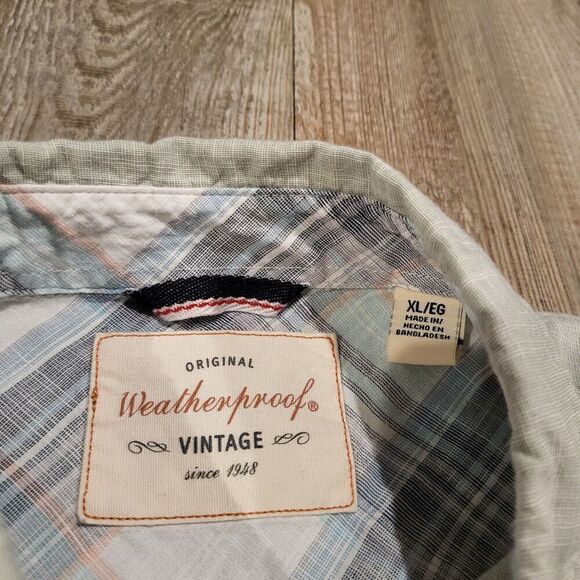 Original Weatherproof Vintage Fit Long Sleeved Button Up Shirt Mens XL - Picture 4 of 7